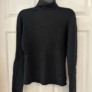 CAbi ribbed turtleneck sweater black XL
